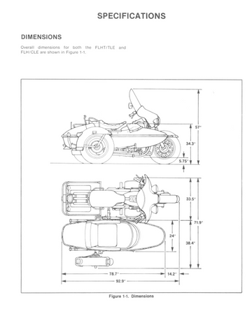 HARLEY DAVIDSON CLE/TLE SIDECAR MODELS 1979-1984