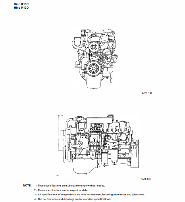 HINO K13C-T K13D-T DIESEL ENGINE