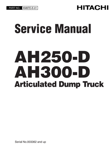 HITACHI AH250D AH300D ARTICULATED DUMP TRUCK