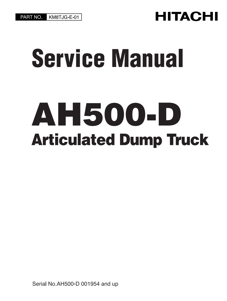 HITACHI AH500D AH500-D ARTICULATED DUMP TRUCK