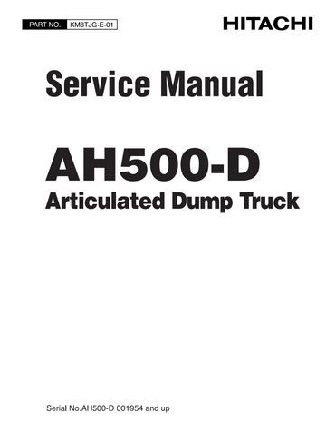 HITACHI AH500D AH500-D ARTICULATED DUMP TRUCK
