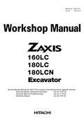 HITACHI ZX 160LC ZX180LC ZX180LCN EXCAVATOR