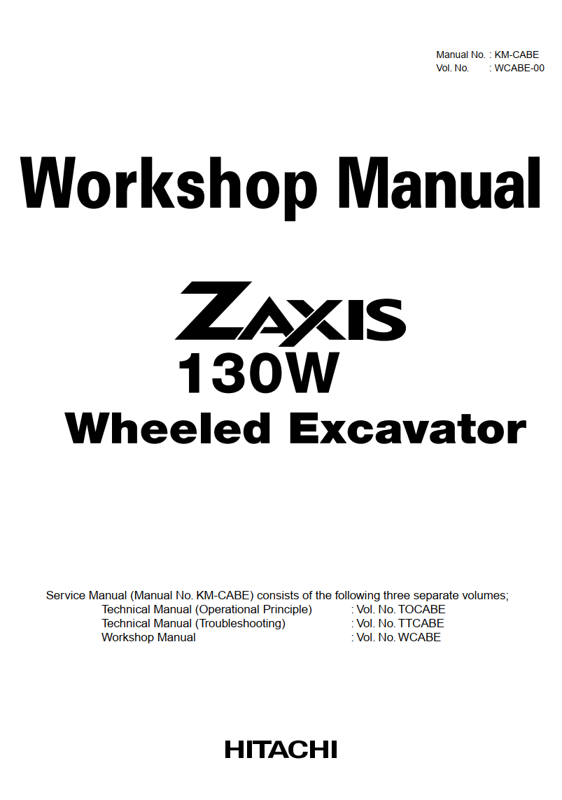 HITACHI ZAXIS ZX 130W