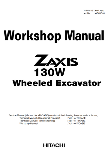 HITACHI ZAXIS ZX 130W