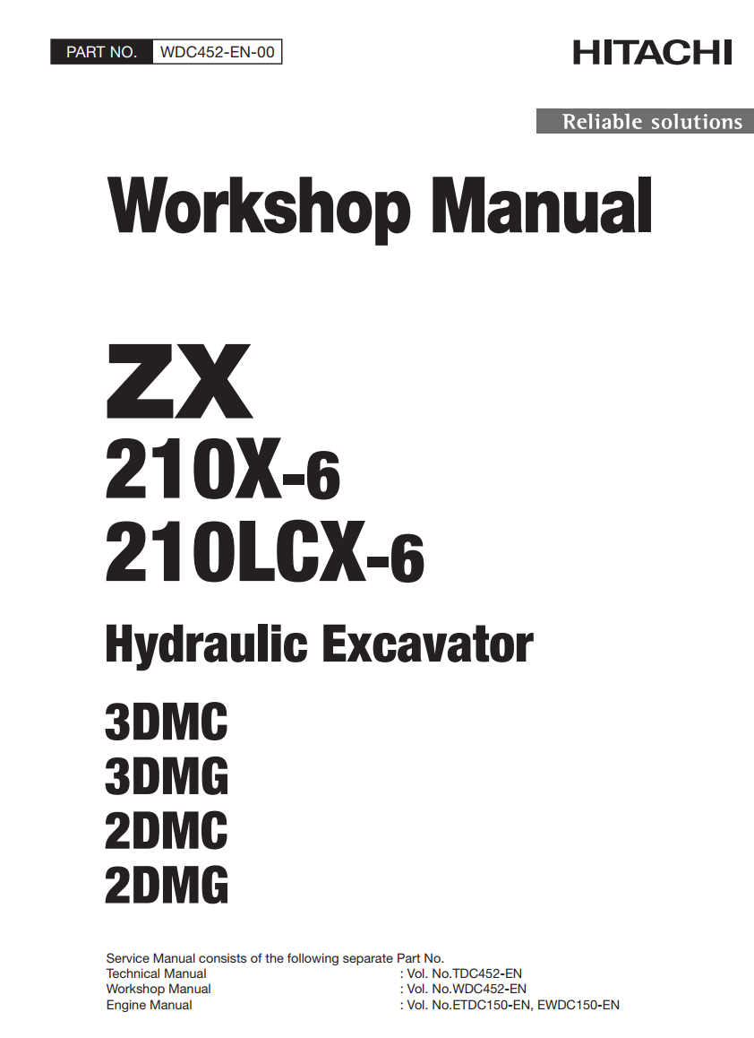 ZAXIS ZX 210X-6 ZX 210LCX-6 DIGGER