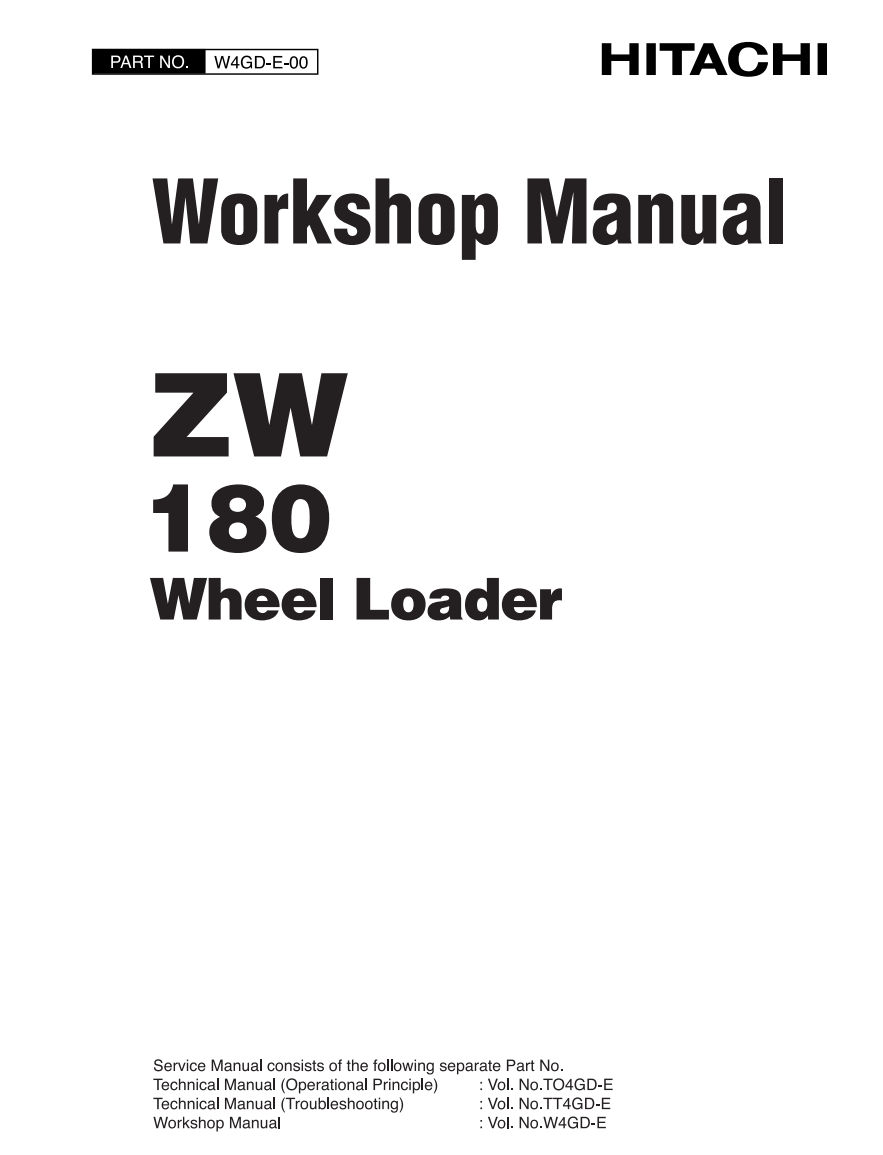 HITACHI ZW180 LOADER TRACTOR
