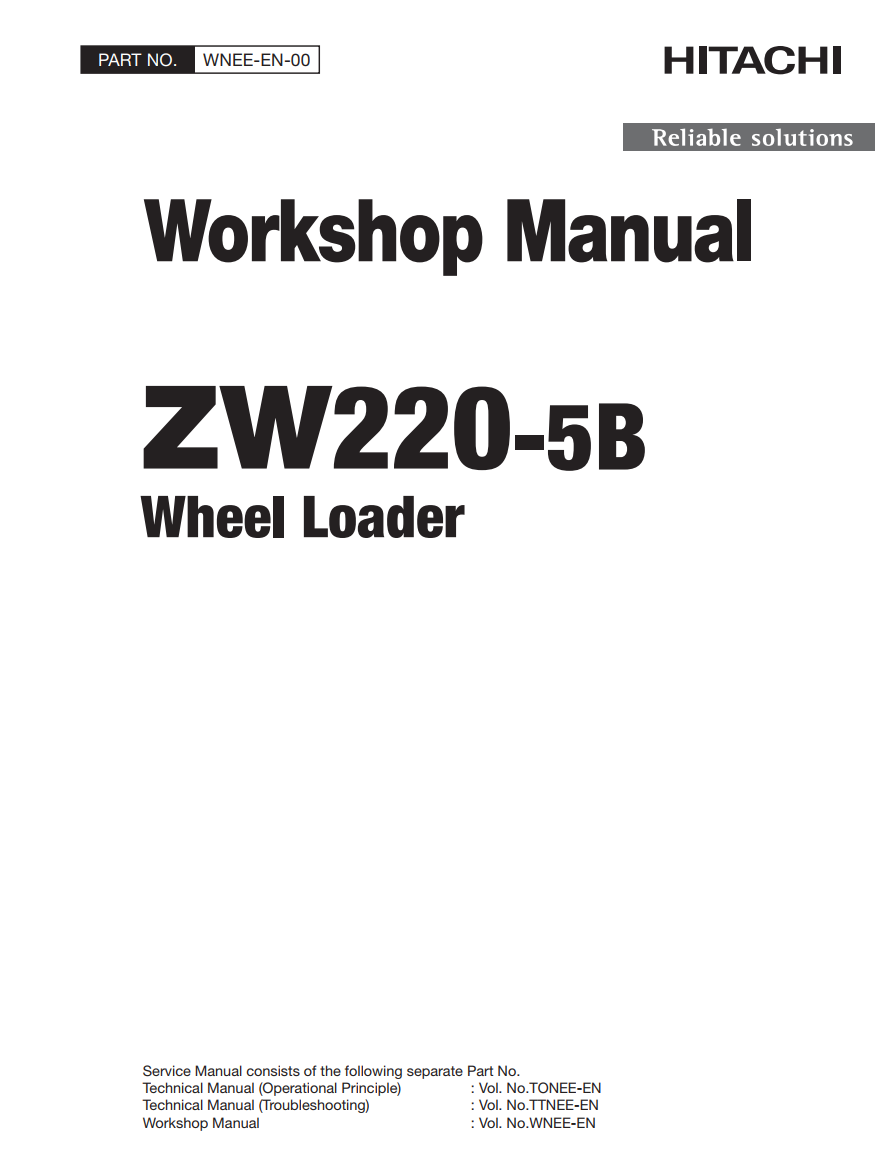 HITACHI ZW220-5B LOADER TRACTOR