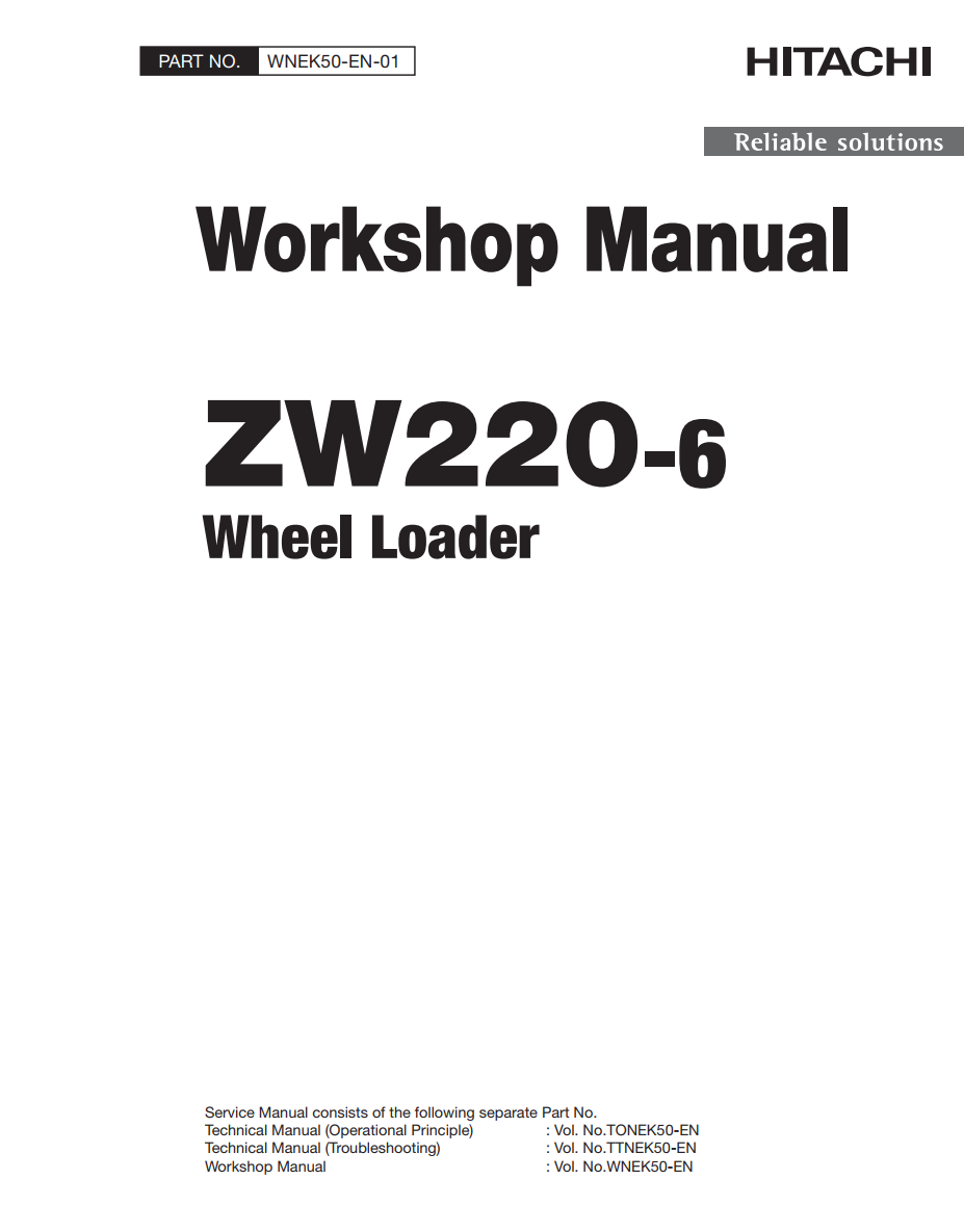 HITACHI ZW220 -6 TRACTOR LOADER