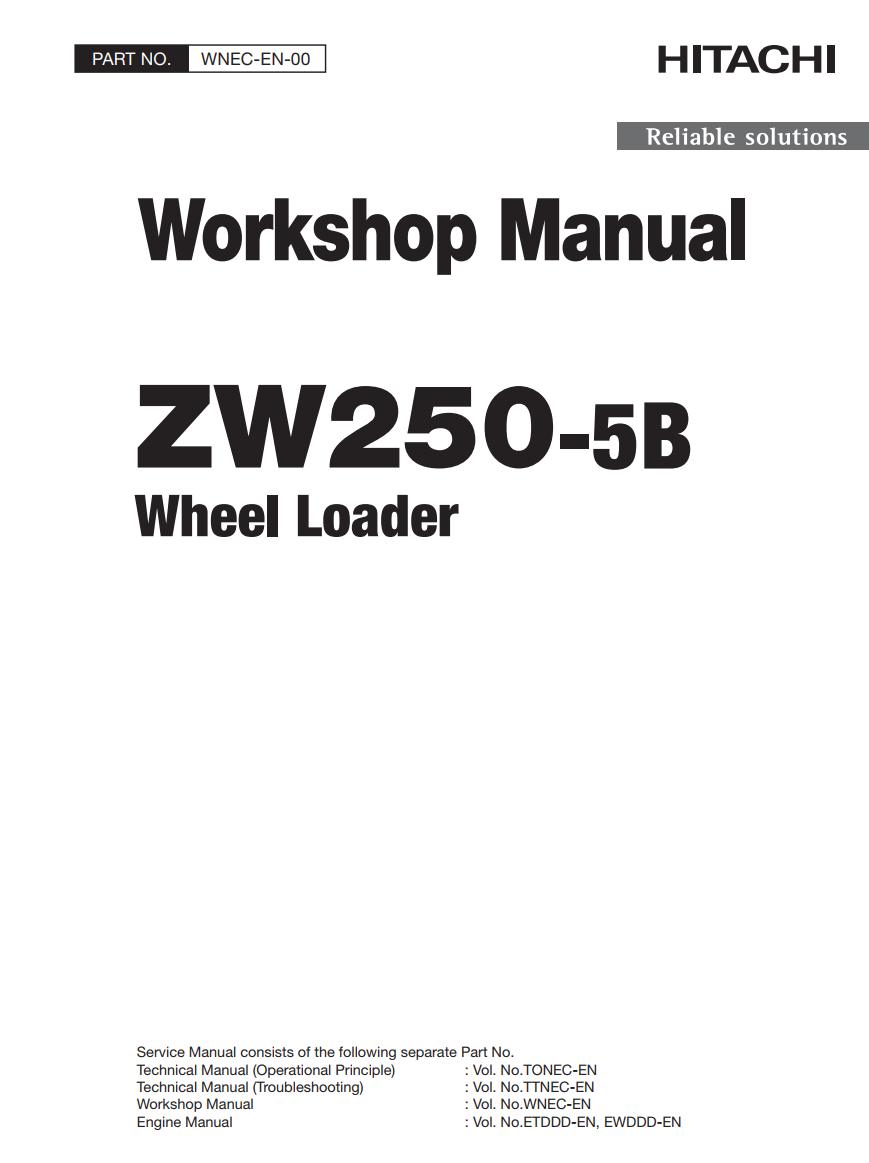 HITACHI ZW250 -5B LOADER TRACTOR