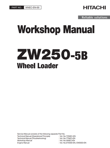 HITACHI ZW250 -5B LOADER TRACTOR