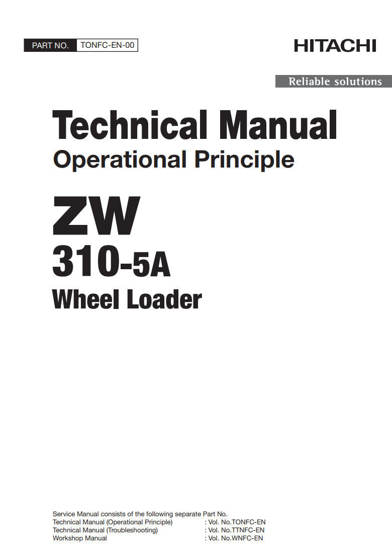 HITACHI ZW310-5A LOADER TRACTOR