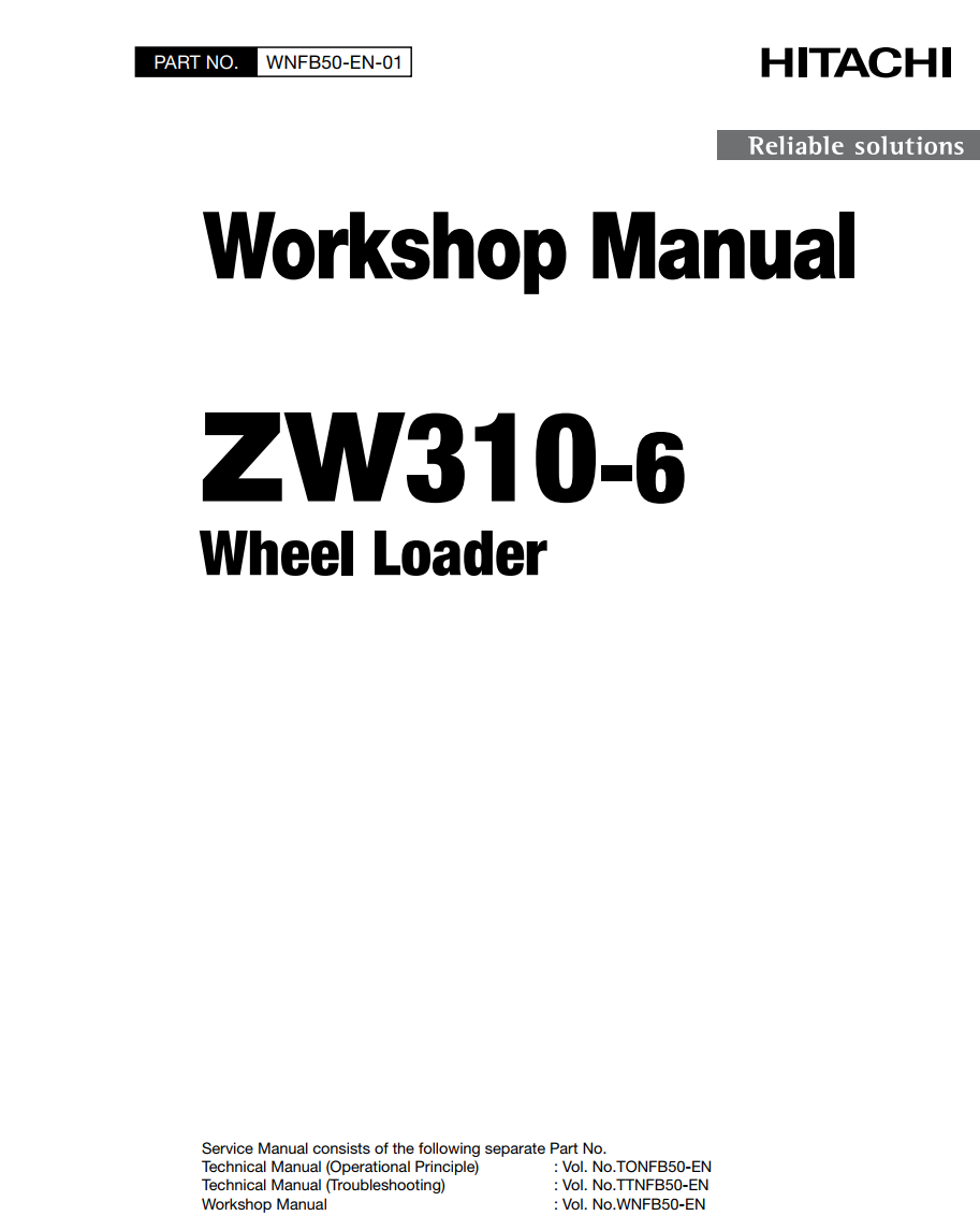 HITACHI ZW310 -6 LOADER TRACTOR