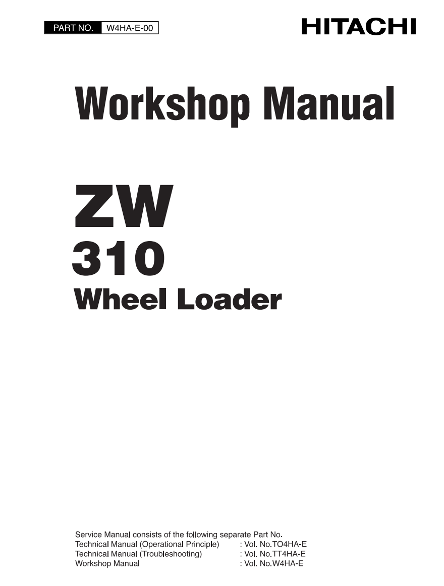 HITACHI ZW310 WHEEL LOADER TRACTOR