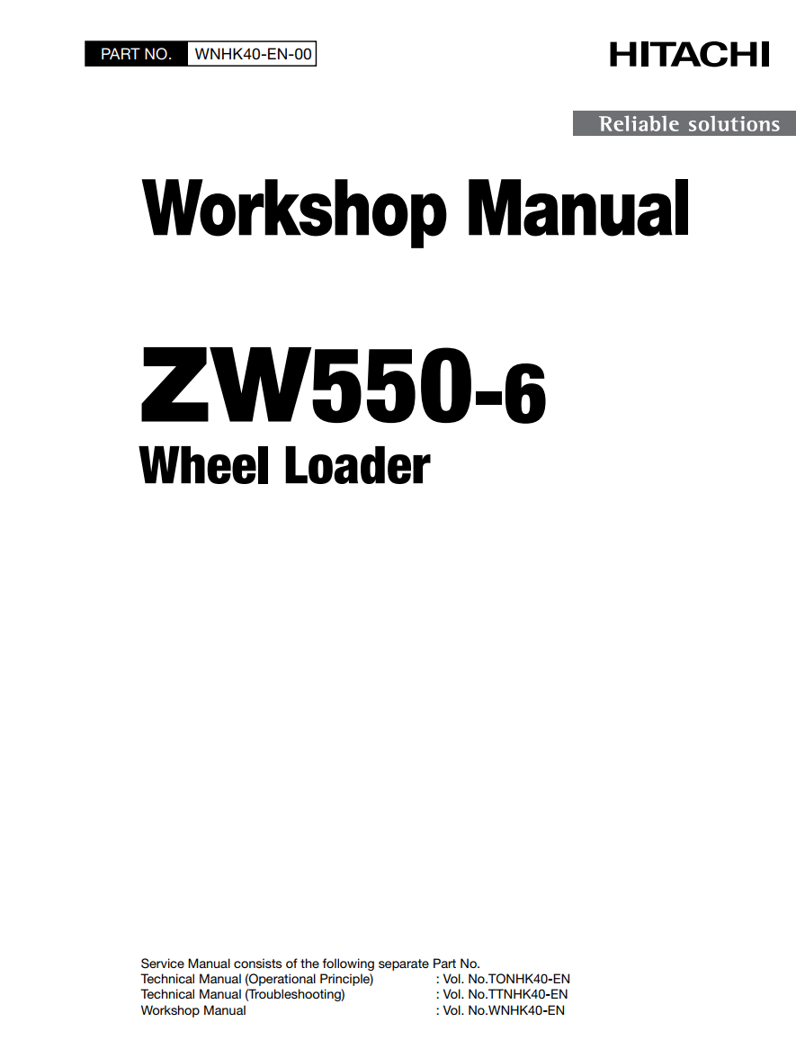 HITACHI ZW550 -6 TRACTOR