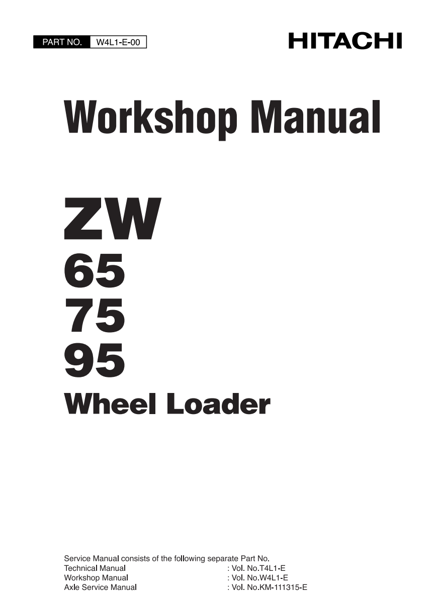 HITACHI ZW65 ZW75 ZW95 TRACTOR