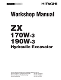 HITACHI ZAXIS 170W-3 ZX 190W-3 WHEELED