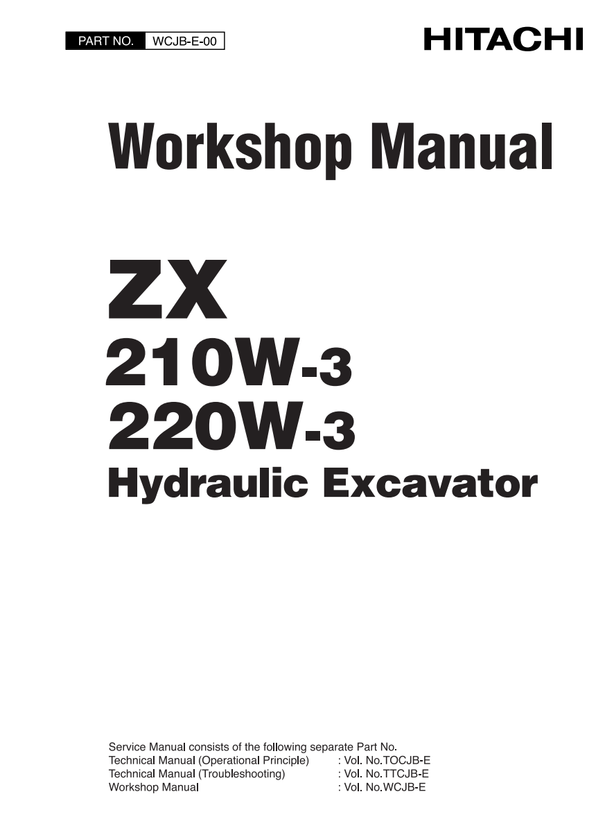 HITACHI ZX210W-3 ZX220W-3 DIGGER