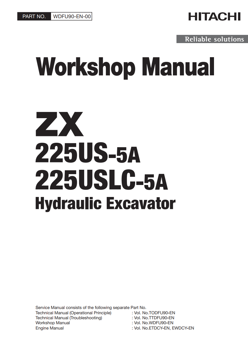 ZX 225US-5A ZX 225USLC-5A HYDRAULIC DIGGER