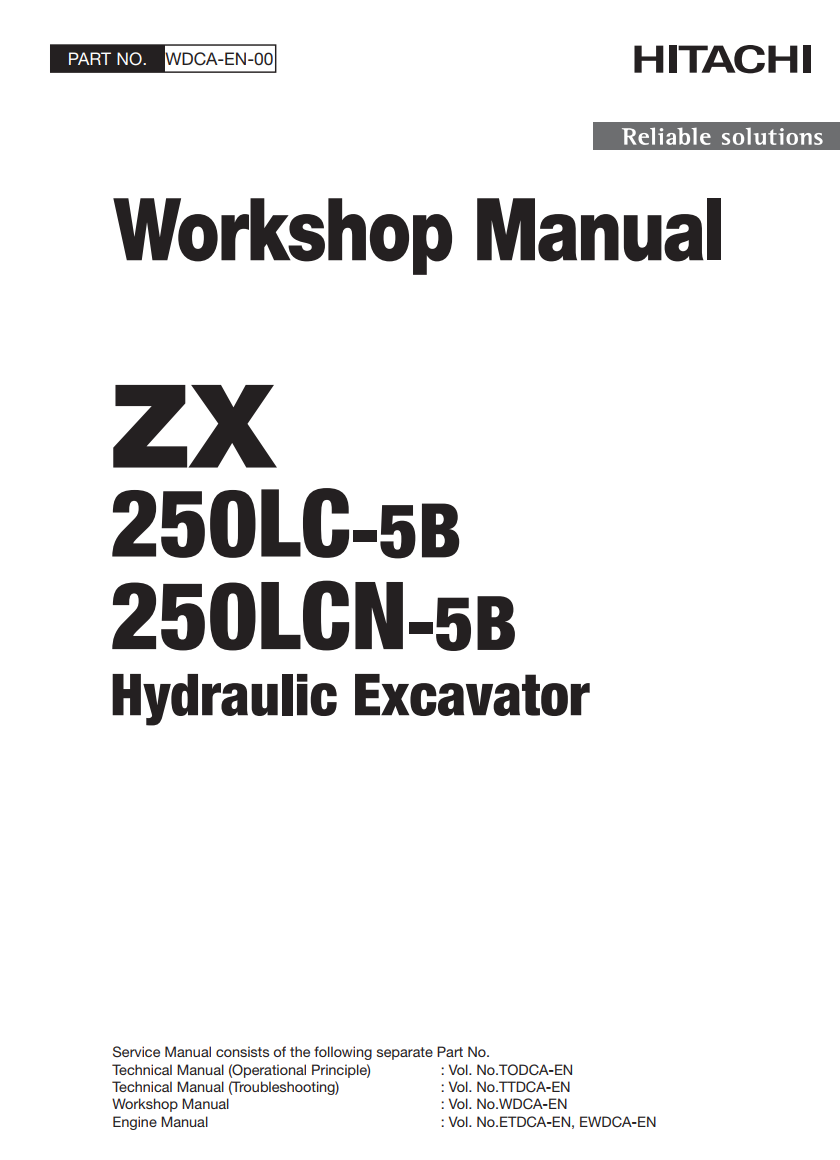 HITACHI ZX 250LC-5B ZX 250LCN -5B DIGGER