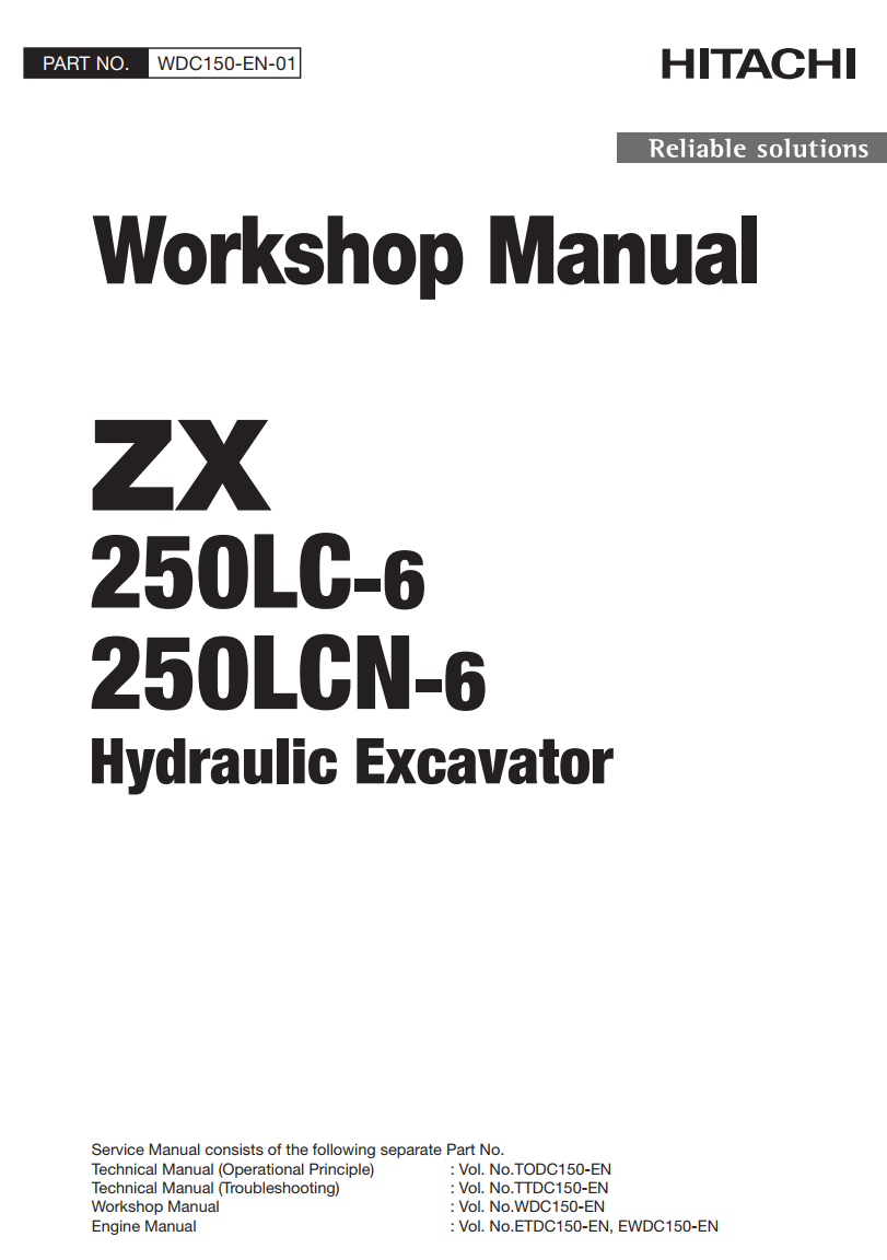 HITACHI ZX 250LC-6 ZX 250LCN-6 DIGGER