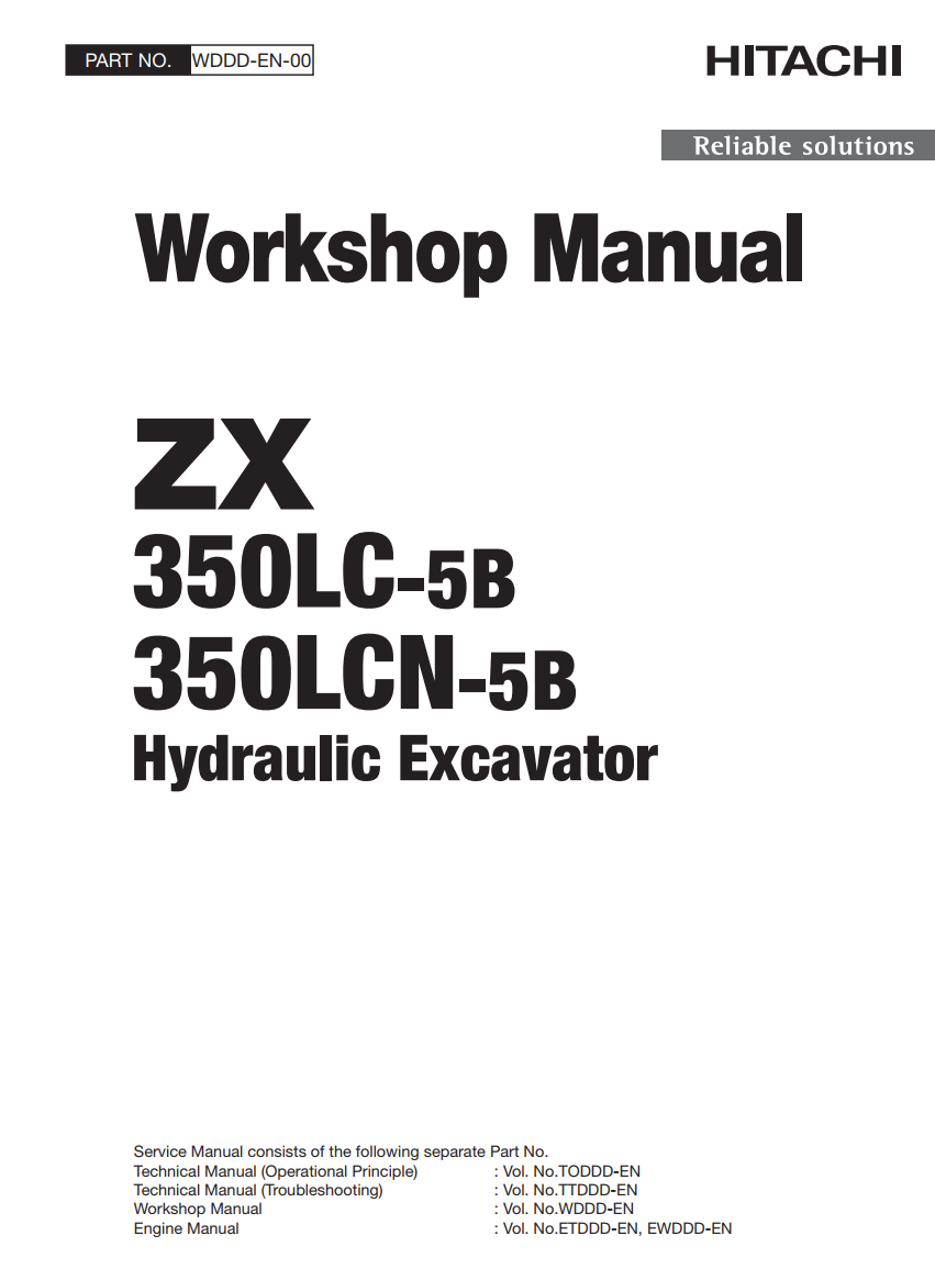 HITACHI ZX350LC-5B ZX350LCN-5B DIGGER