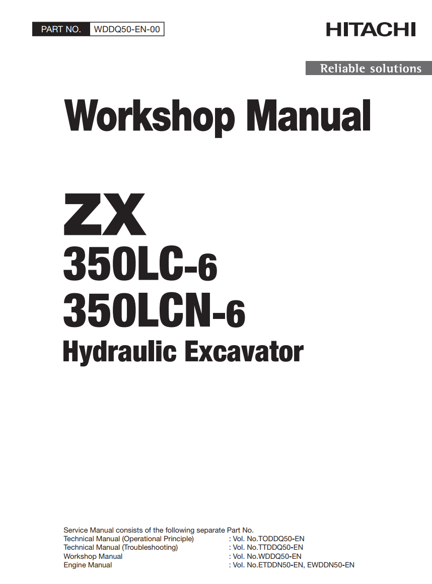 HITACHI ZX 350LC-6 ZX 350LCN-6 DIGGER