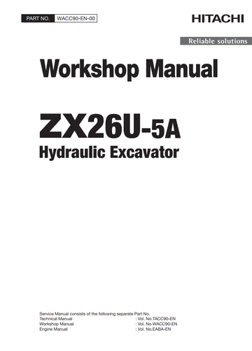 HITACHI ZX26U-5A MINI HYDRAULIC EXCAVATOR