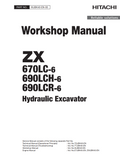 HITACHI ZX670LC-6 ZX690LCH-6 ZX 690LCR-6 DIGGER