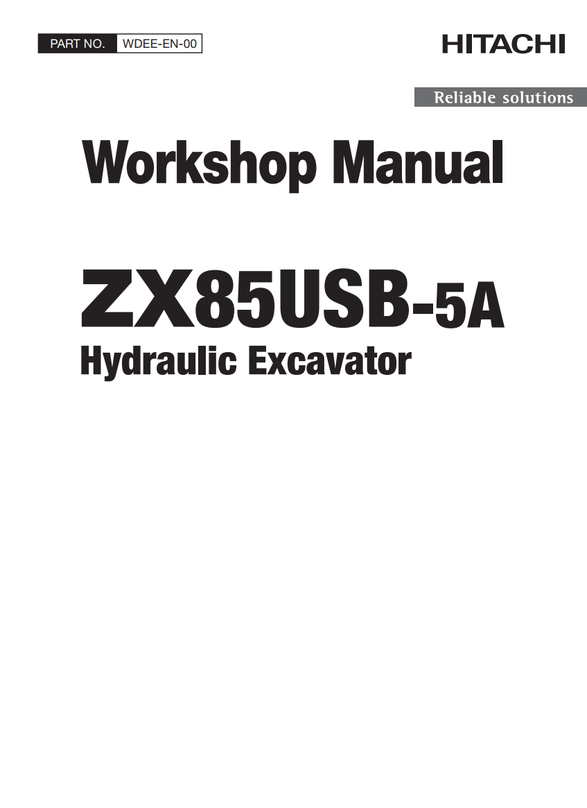 HITACHI ZX85USB-5A EXCAVALOR LOADER ZAXIS