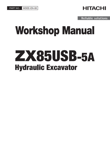 HITACHI ZX85USB-5A EXCAVALOR LOADER ZAXIS