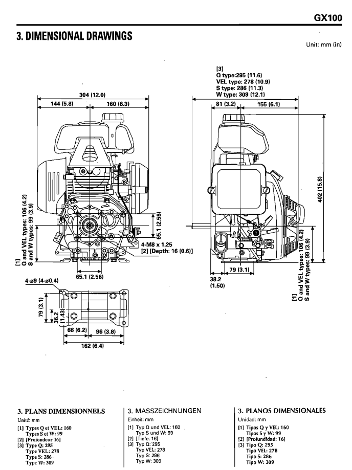 HONDA GX100 PORTABLE ENGINE
