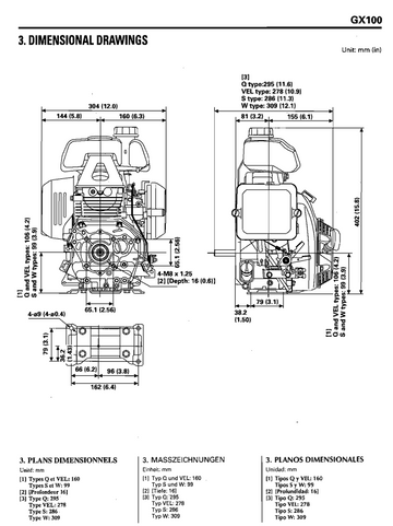 HONDA GX100 PORTABLE ENGINE