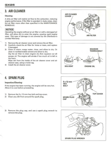 HONDA GX25 4 STROKE 25CC OHC ENGINE