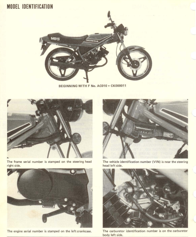 HONDA MB5/MB50 50CC 1981-1982