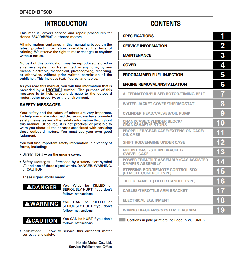 HONDA BF 40D BF 50D 2008