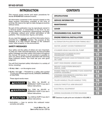 HONDA BF 40D BF 50D 2008