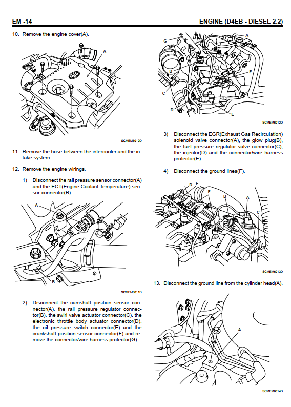 HYUNDAI SANTA FE ELITE CM 2.0L 2.2L 2.7L 2006-2010