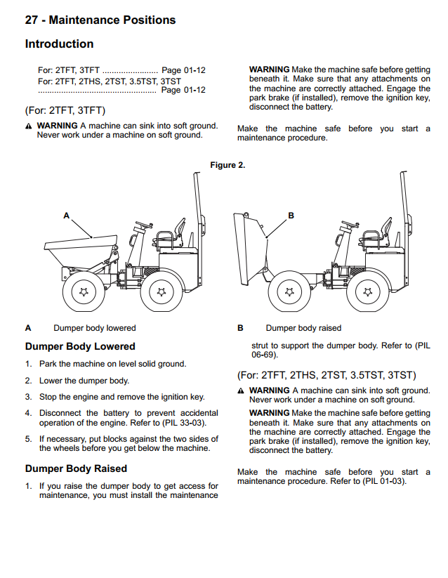 JCB 2TFT 2THS 2TST 3.5TST 3TFT 3TST DUMPER
