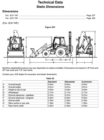 JCB 3CX T4F, 4CX T4F BACKHOE LOADER