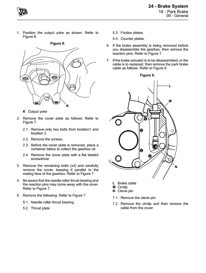 JCB PS760 PS764 PS766 TRANSMISSION AXLE