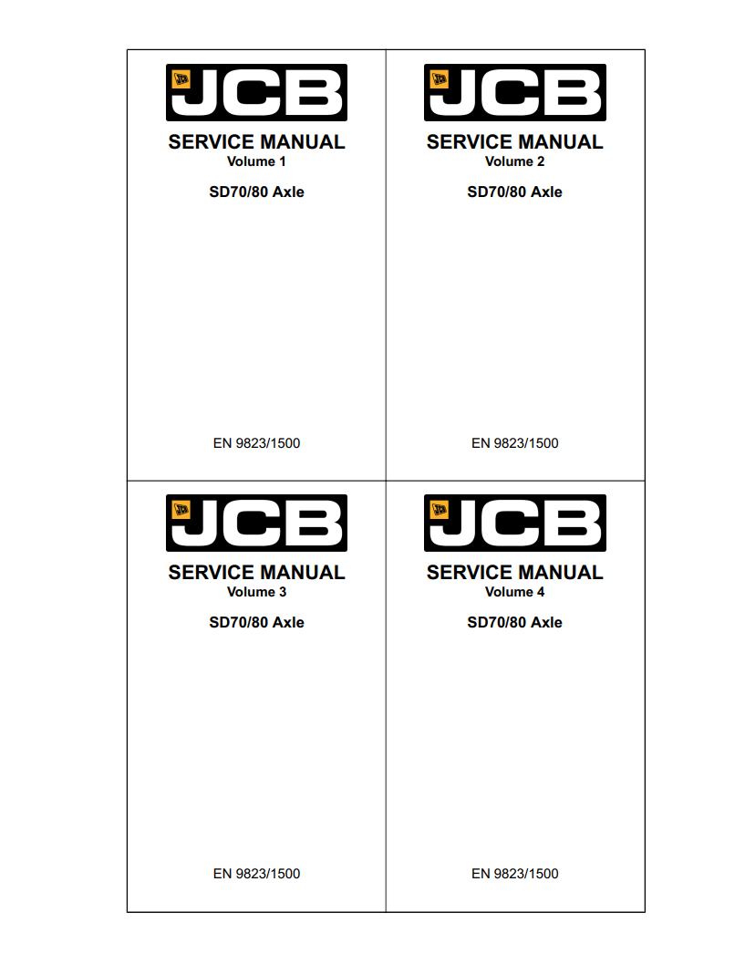 JCB SD 70 SD 80 AXLE