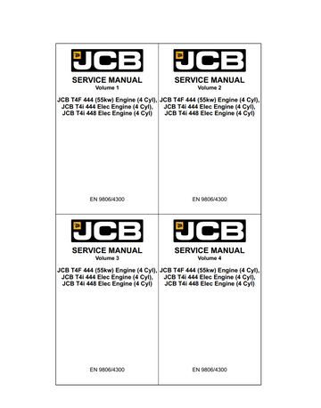 JCB T4F 444, T4i 444, T4i 448 4 Cyl. DIESEL ENGINE