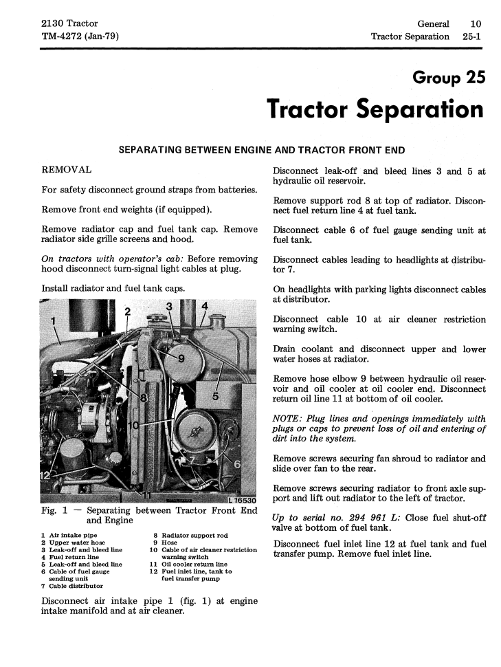 JOHN DEERE 2130 3.9L TRACTOR