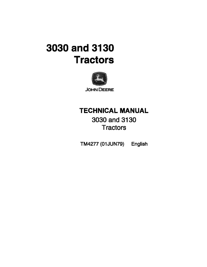 JOHN DEERE 3030 3130 TRACTOR
