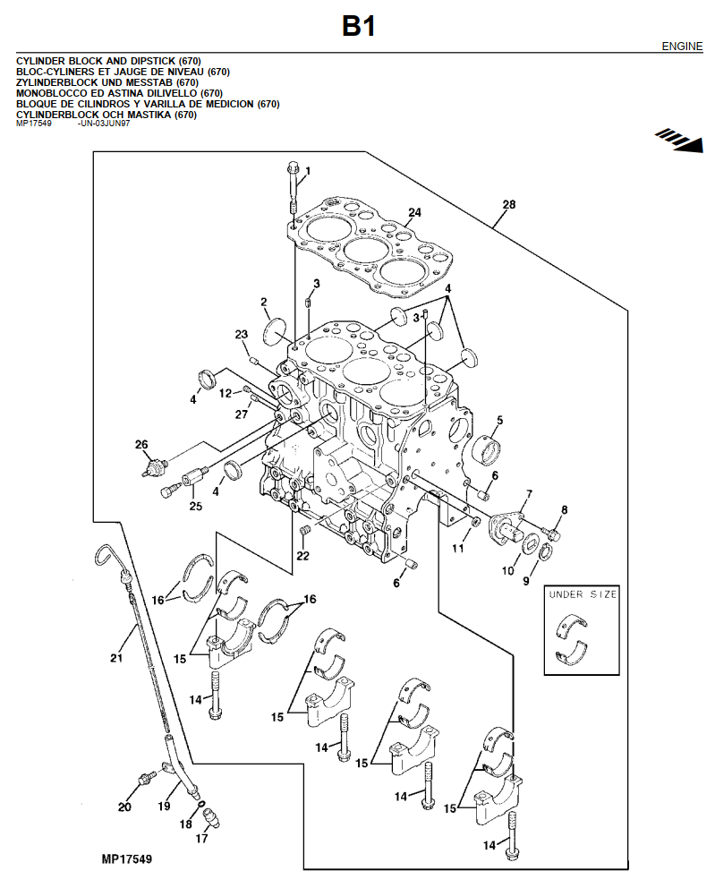 JOHN DEERE 670 770 19891997 COMPACT UTILITY TRACTOR PARTS CATALOG MAN
