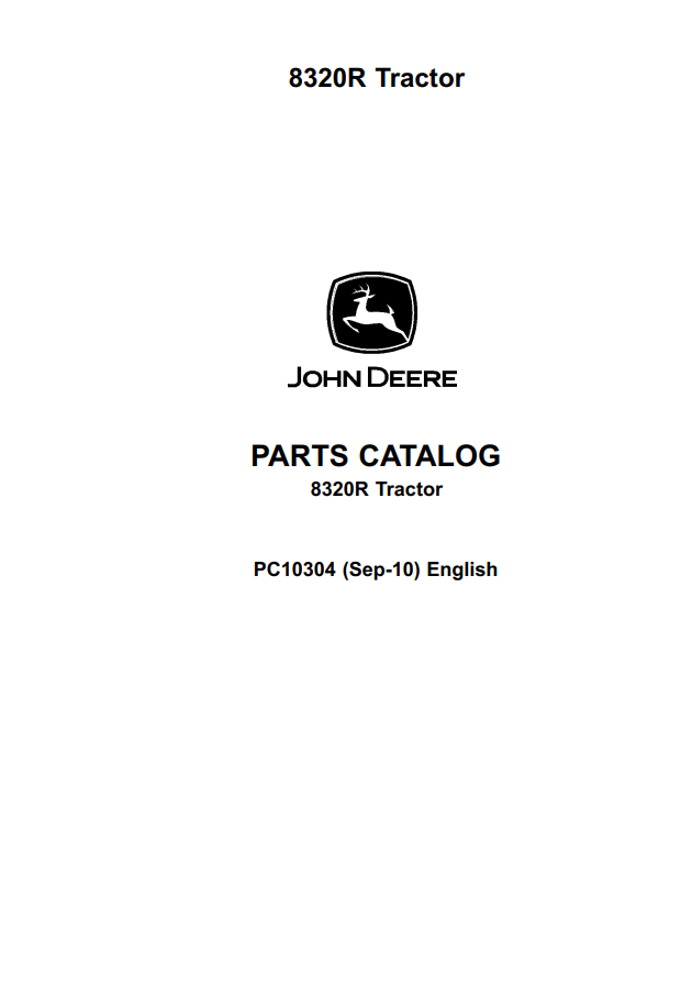 JOHN DEERE 8320R ROW CROP TRACTOR PARTS CATALOG