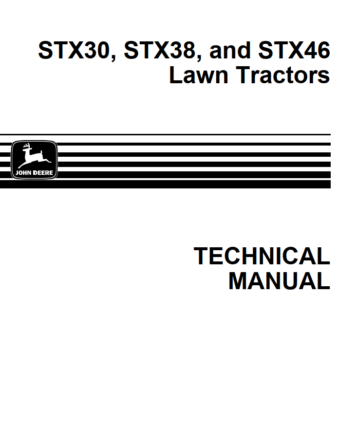 JOHN DEERE STX30 STX38 STX46 LAWN TRACTOR MOWER
