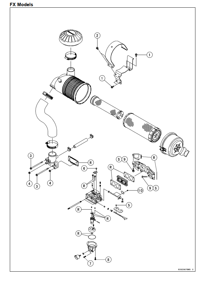 KAWASAKI FD FH FR FS FX SERIES V-TWIN PETROL ENGINE