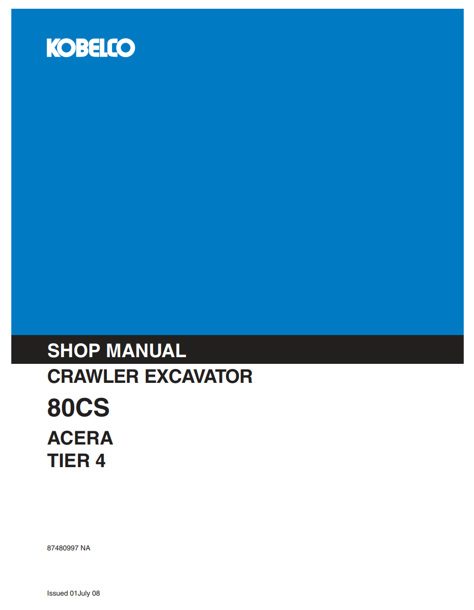 KOBELCO 80CS ACERA TIER 4 HYDRAULIC EXCAVATOR