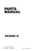 KOBELCO CK2500-II CRAWLER CRANE PARTS CATALOG
